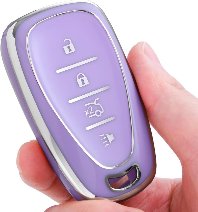ELOHEI for Chevy Key Fob Cover Case Shell Cover TPU Protector Holder for 2020 2019 2018 2017 2016 Chevy Malibu Camaro Cruze Traverse Spark Equinox Sonic Volt Bolt - Image 5